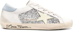 Golden Goose Super-Star glitter low-stop sneakers White