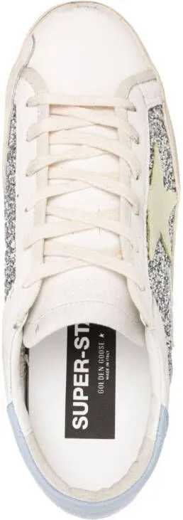 Golden Goose Super-Star glitter low-stop sneakers White