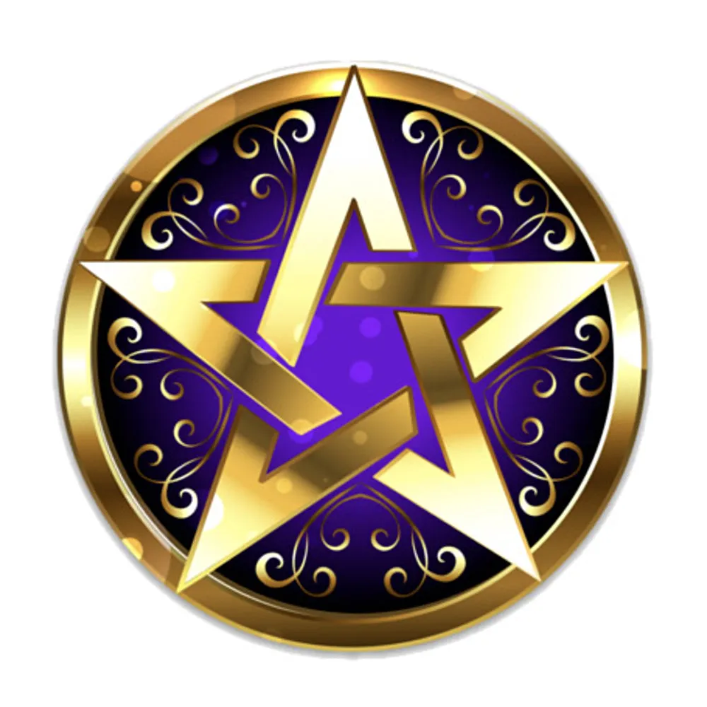 Golden Pentagram Sticker 4