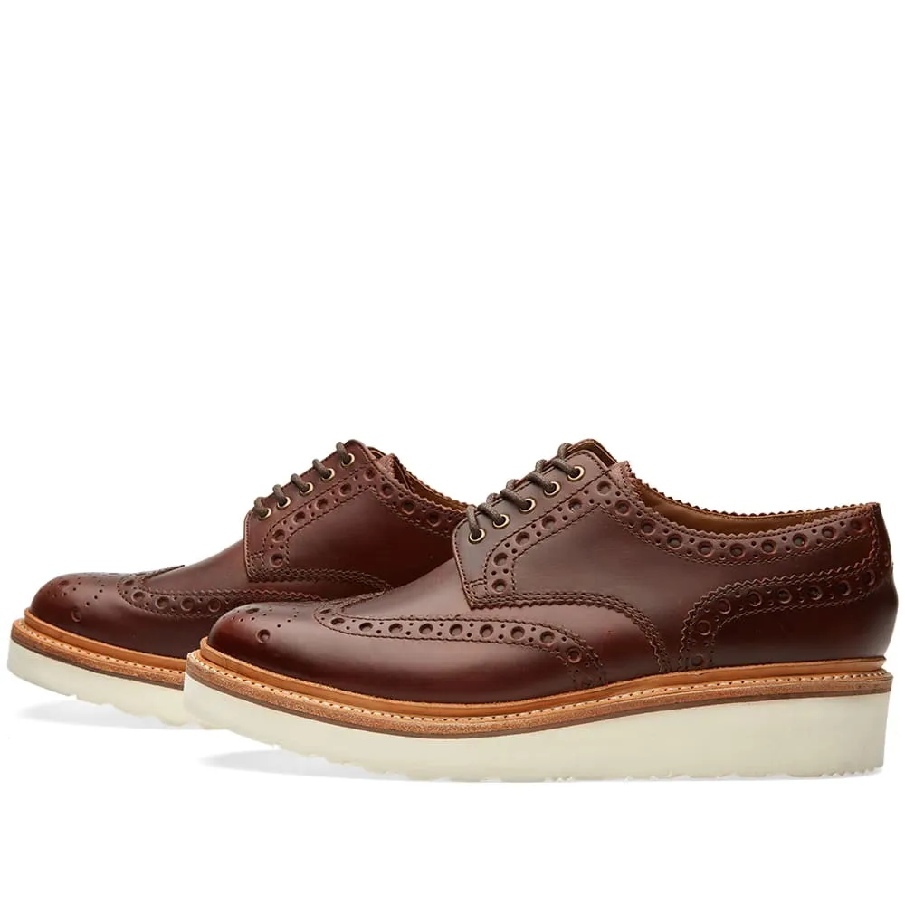 Grenson Archie V BrogueChestnut Pull Up