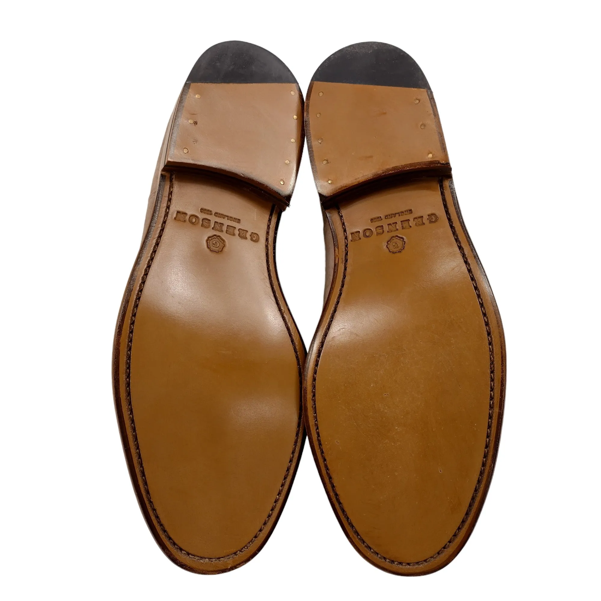 Grenson Brown Rose Suede Stud Shoes