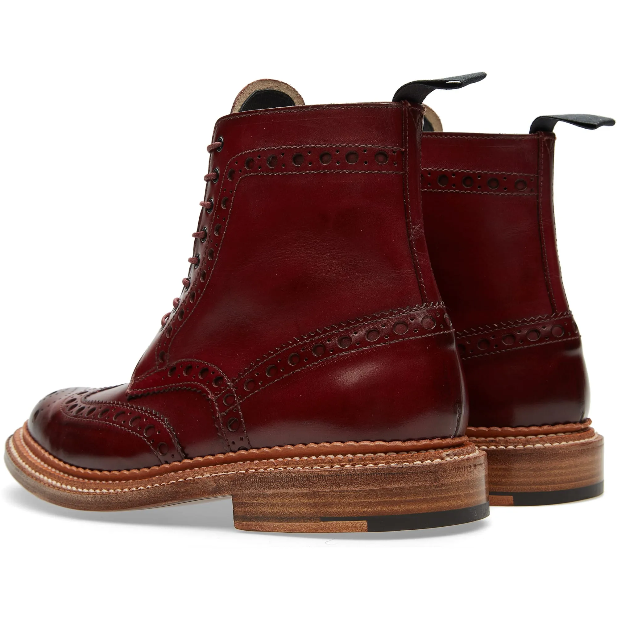 Grenson Fred Triple WeltHand Painted Bordeaux