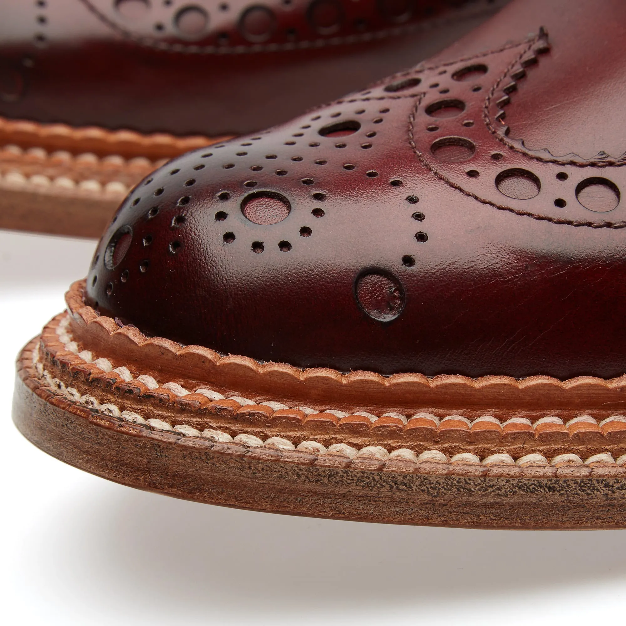 Grenson Fred Triple WeltHand Painted Bordeaux