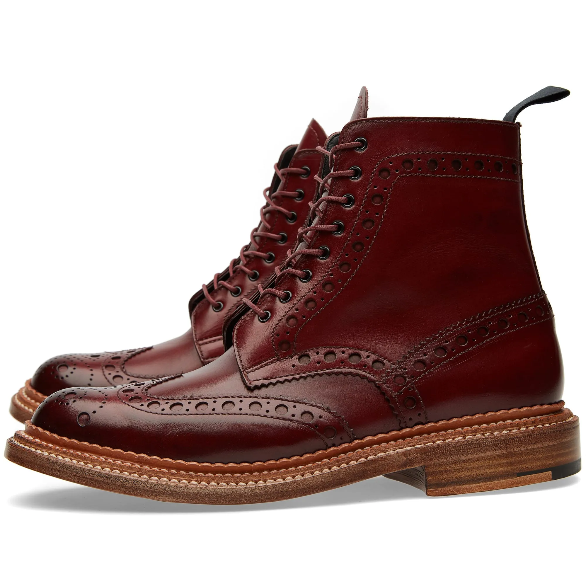 Grenson Fred Triple WeltHand Painted Bordeaux