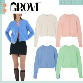 GROVE  |Casual Style Street Style Long Sleeves Plain Elegant Style