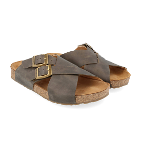 Haflinger Amiga Slide Sandal (Women) - Kaky