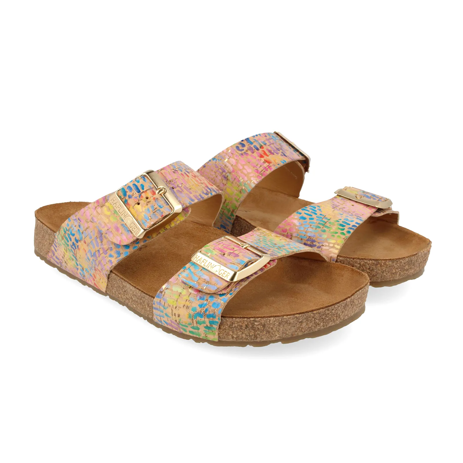 Haflinger Andrea Slide Sandal (Women) - Kork Rainbow