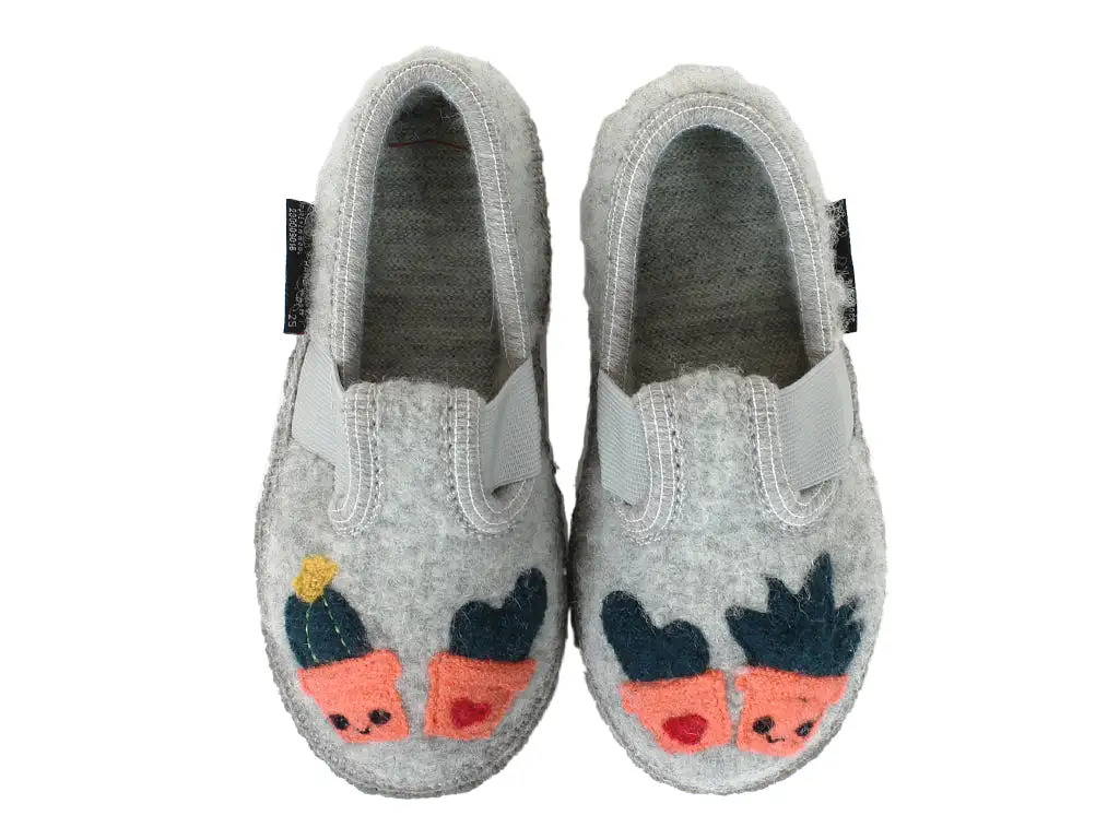 Haflinger Children's slippers Cactus Grey