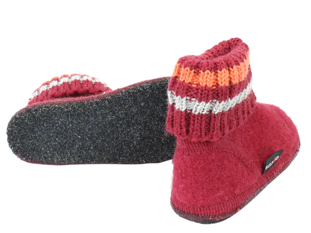 Haflinger Children's slippers Paul Burgundy