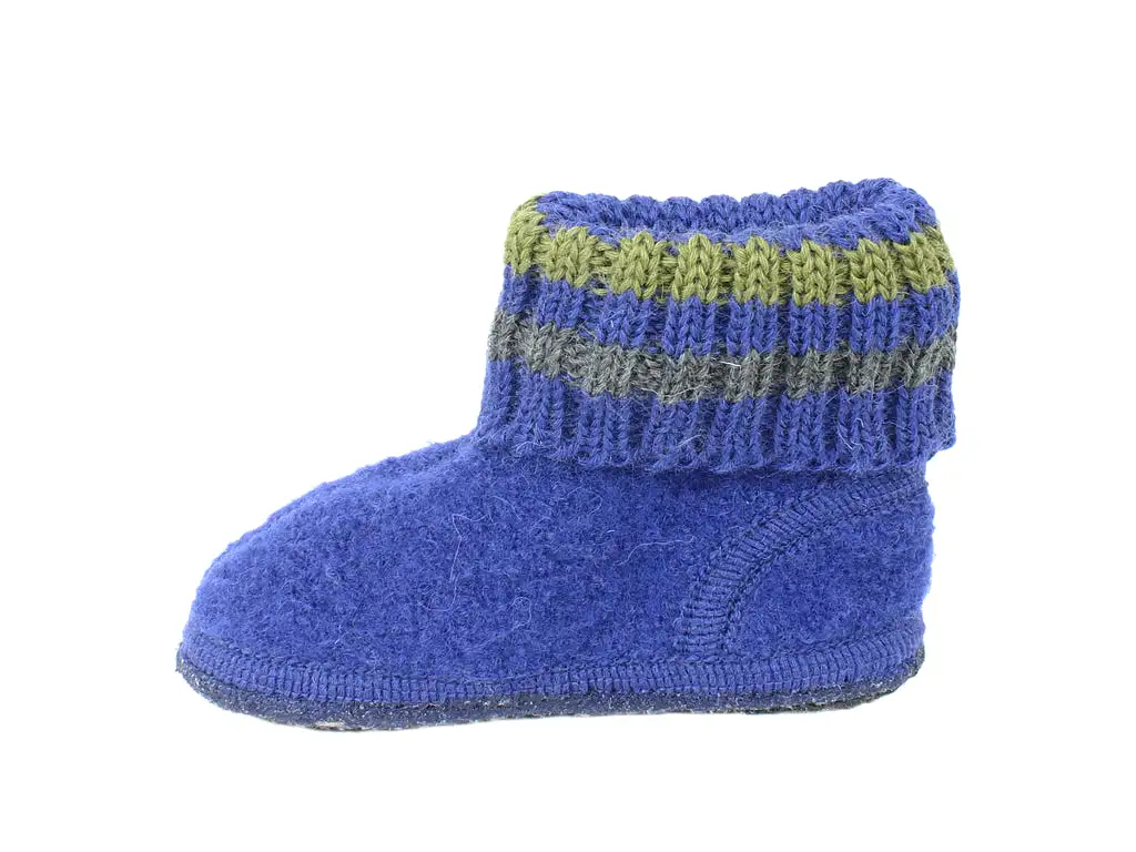 Haflinger Children's slippers Paul Ink Blue