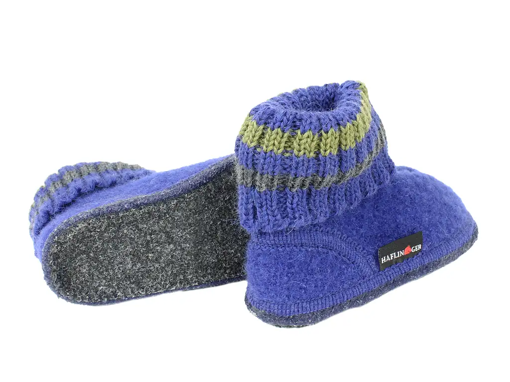 Haflinger Children's slippers Paul Ink Blue