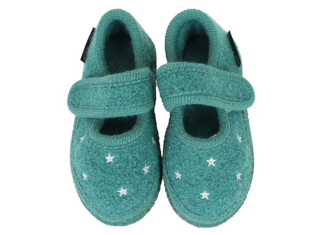 Haflinger Children's slippers Starlight Green