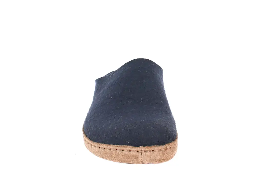 Haflinger Felt Slippers Emil Navy Blue