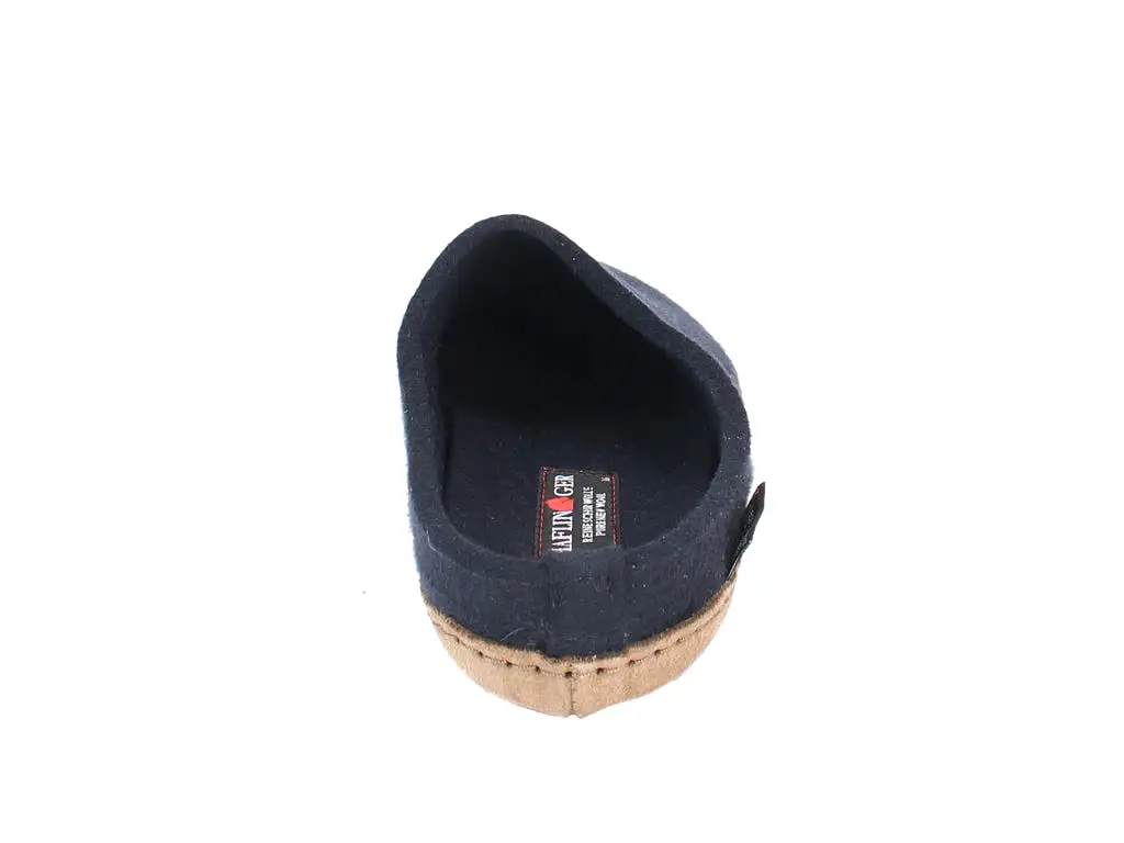 Haflinger Felt Slippers Emil Navy Blue