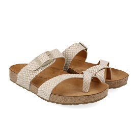 Haflinger Juno Thong Sandal (Unisex) - Panna