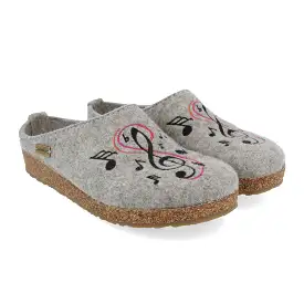 Haflinger Melodie Clog (Women) - Silver Grey