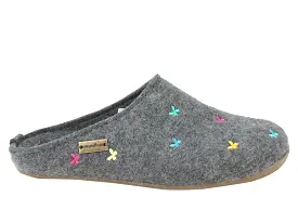 Haflinger Slippers Everest Butterflies Anthracite