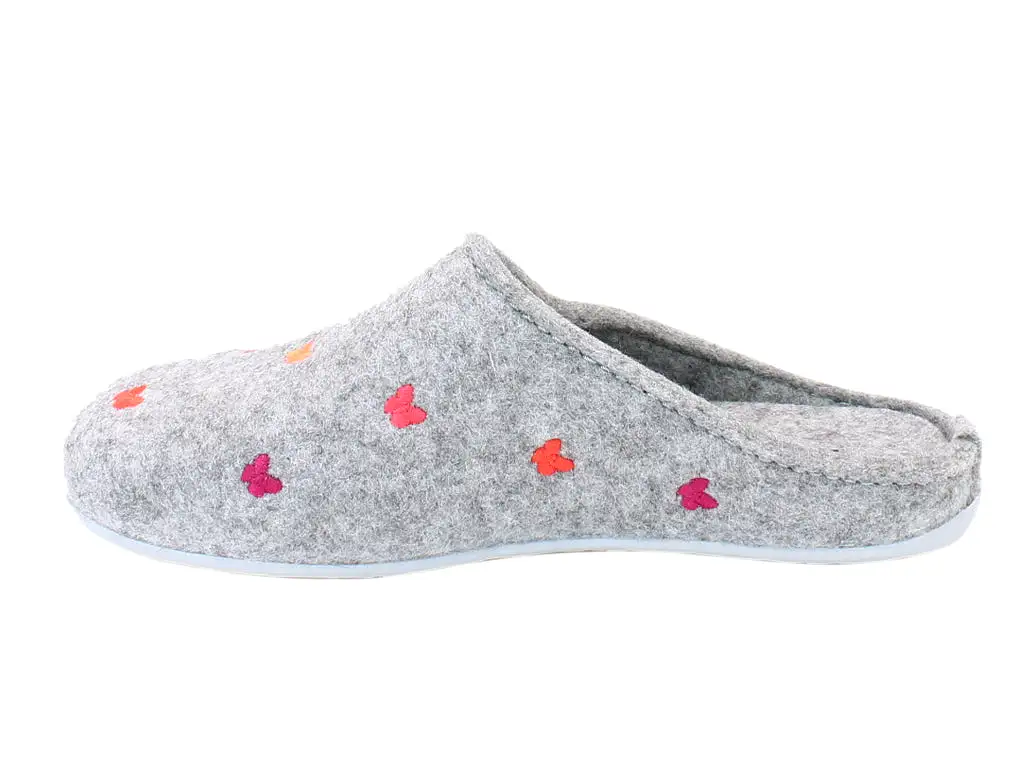 Haflinger Slippers Everest Butterflies Grey