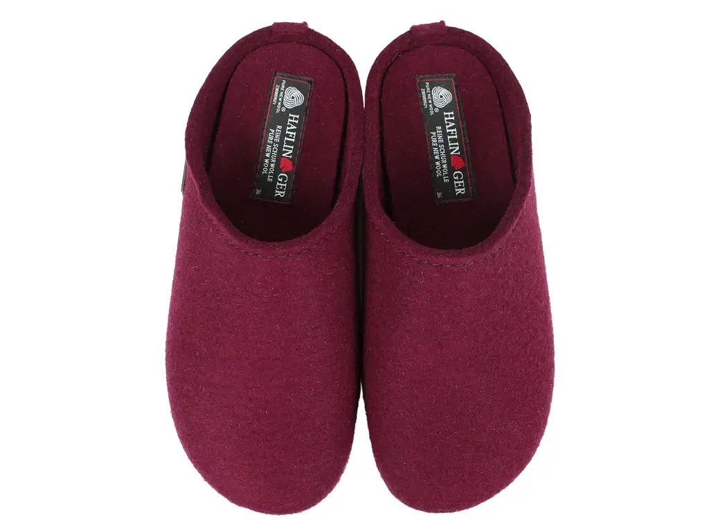 Haflinger Slippers Everest Fundus Bordeaux