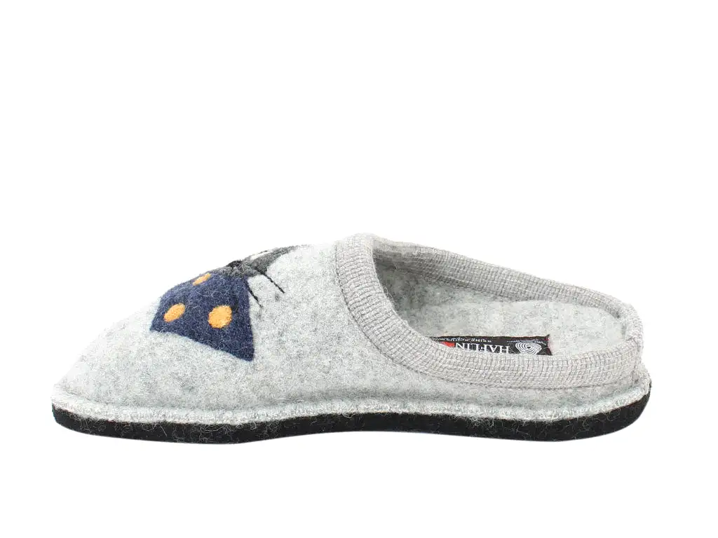 Haflinger Slippers Flair Cucho Cat Grey