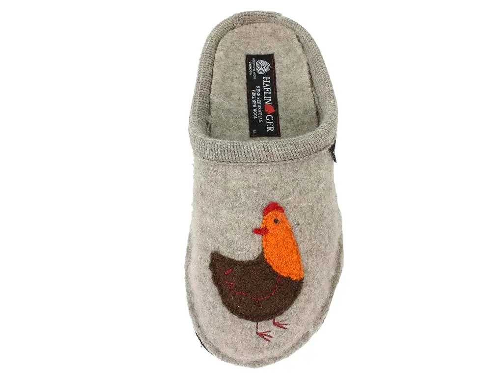 Haflinger Slippers Flair Hen Brown