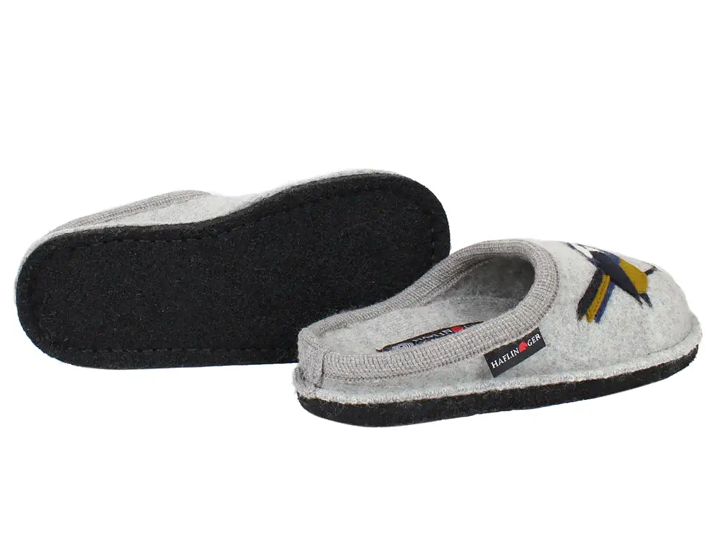 Haflinger Slippers Flair Songbird Grey