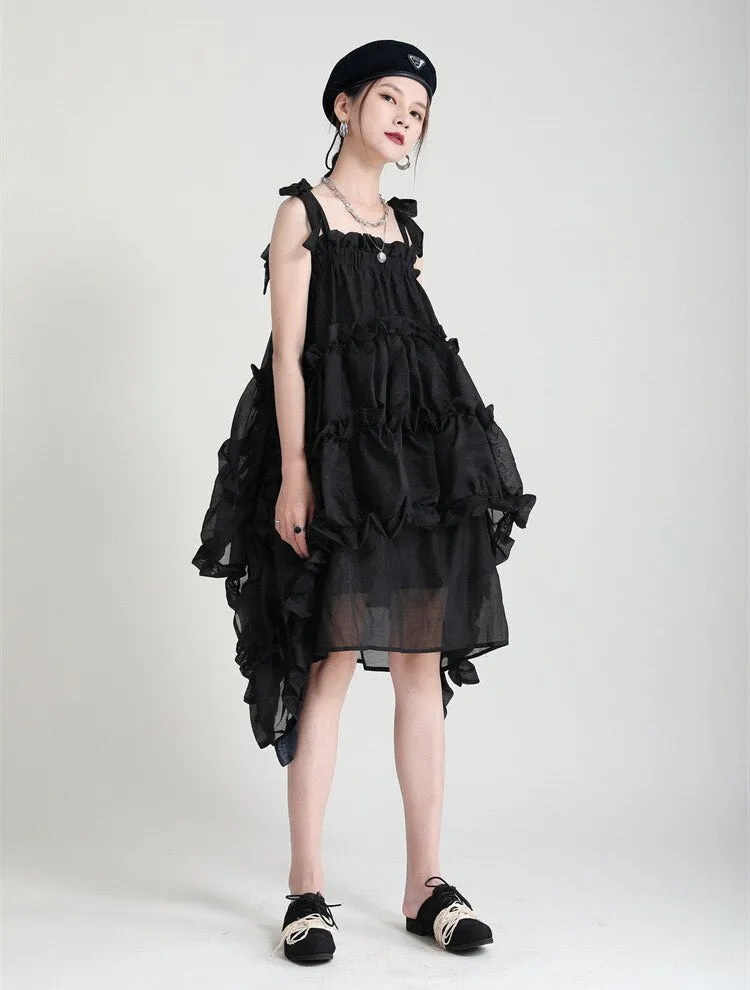 Kaisho Irregular Ruffle Dress