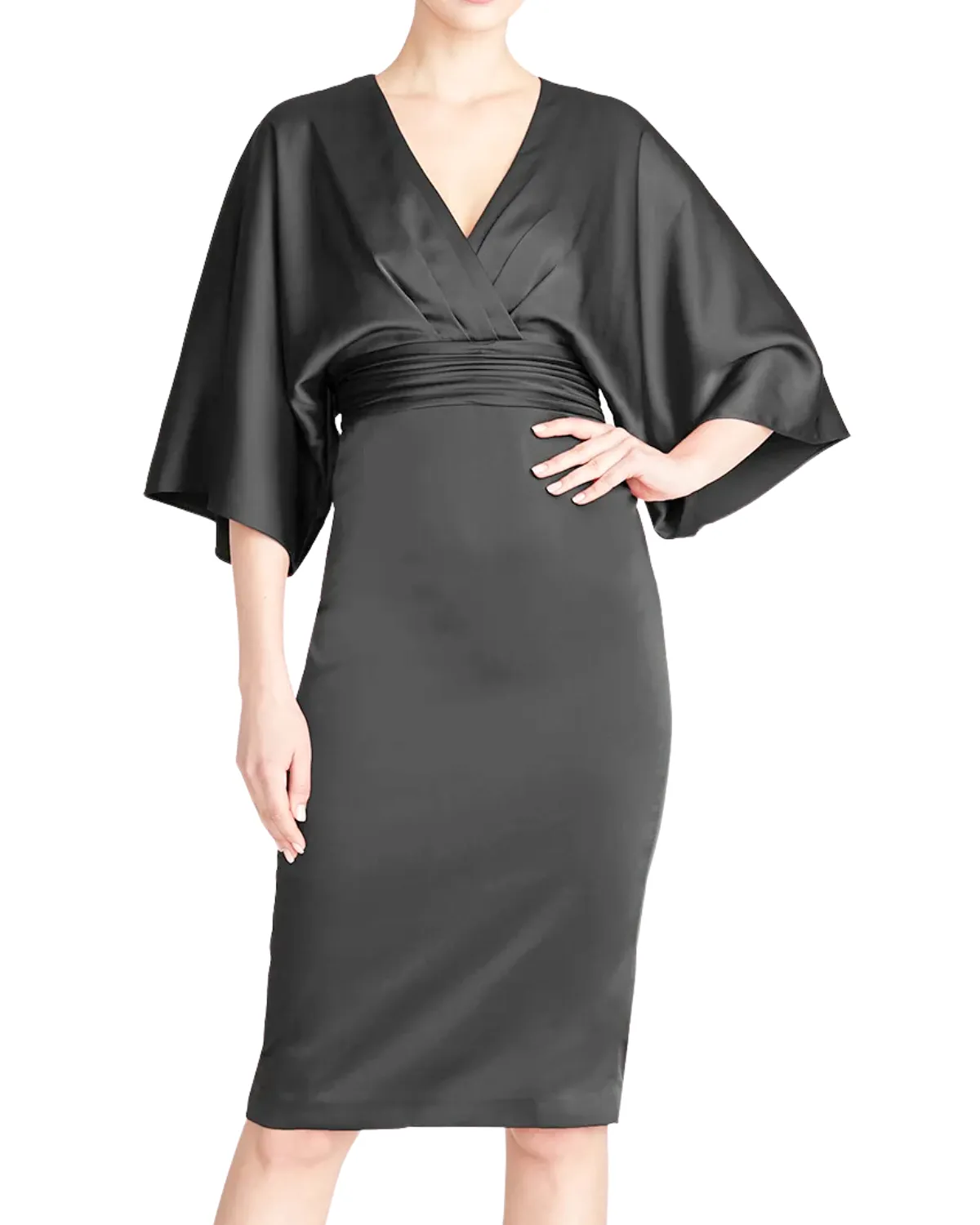 Kimono Satin Cocktail (Black)