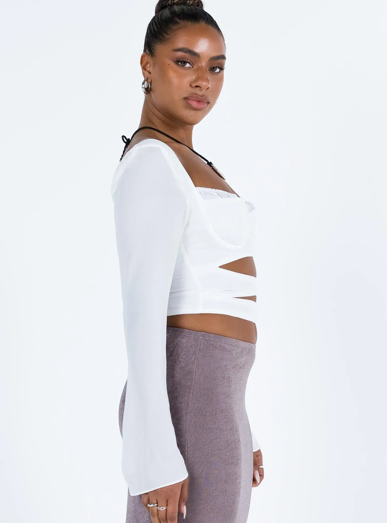 Kitchener Long Sleeve Top Ivory