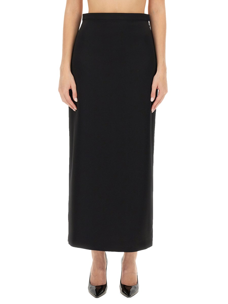 LANVIN    LONG SATIN SKIRT