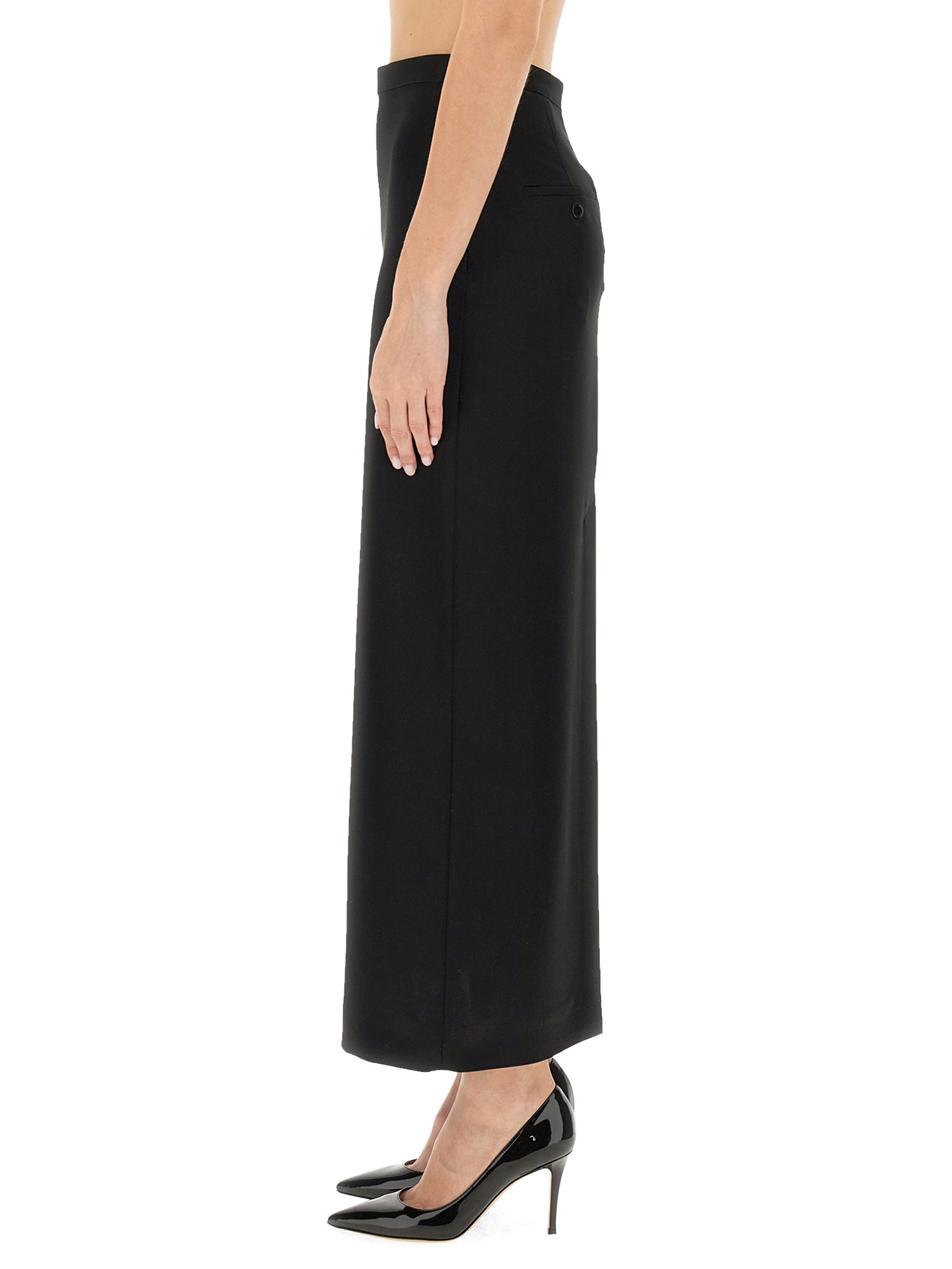 LANVIN    LONG SATIN SKIRT