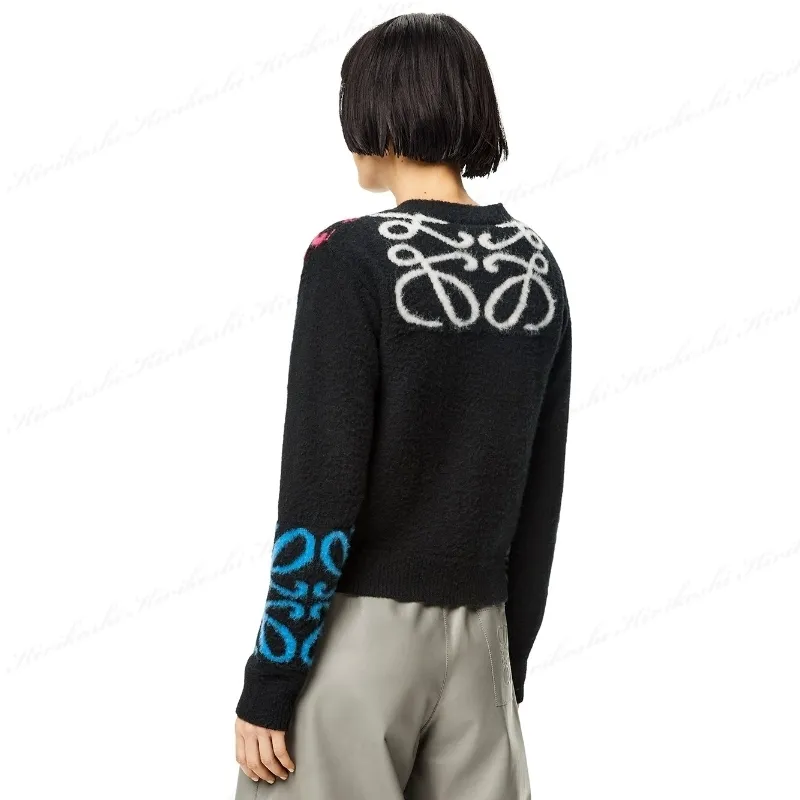 LOEWE  |Monogram Casual Style Wool Long Sleeves Elegant Style