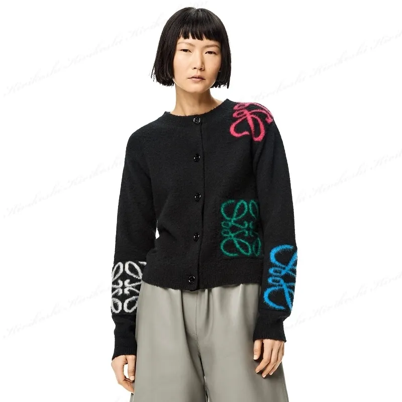 LOEWE  |Monogram Casual Style Wool Long Sleeves Elegant Style