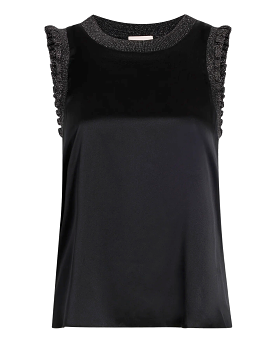 Lurex Lenore Top (Black/Silver)