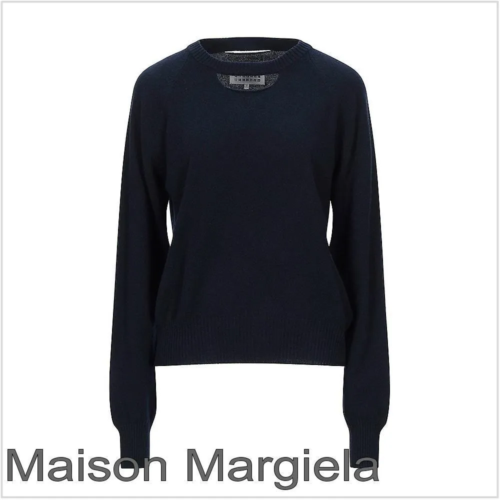 Maison Margiela  |Casual Style Long Sleeves Plain V-neck & Crew neck