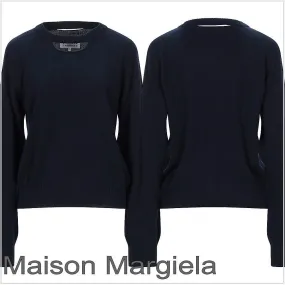 Maison Margiela  |Casual Style Long Sleeves Plain V-neck & Crew neck