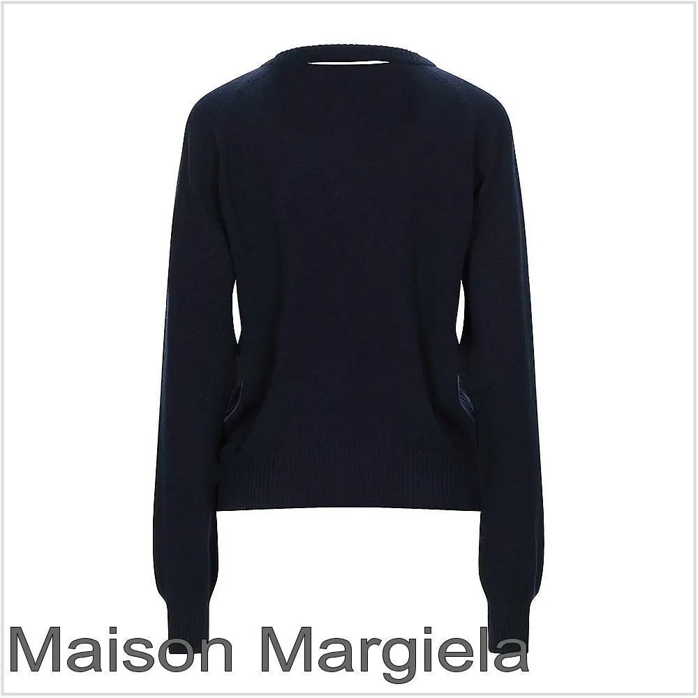 Maison Margiela  |Casual Style Long Sleeves Plain V-neck & Crew neck