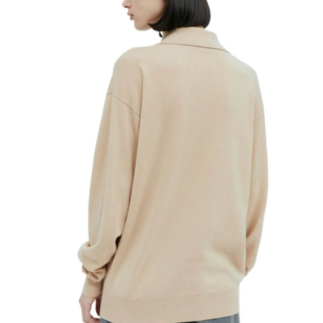 MiuMiu  |Casual Style Elegant Style Logo V-neck & Crew neck