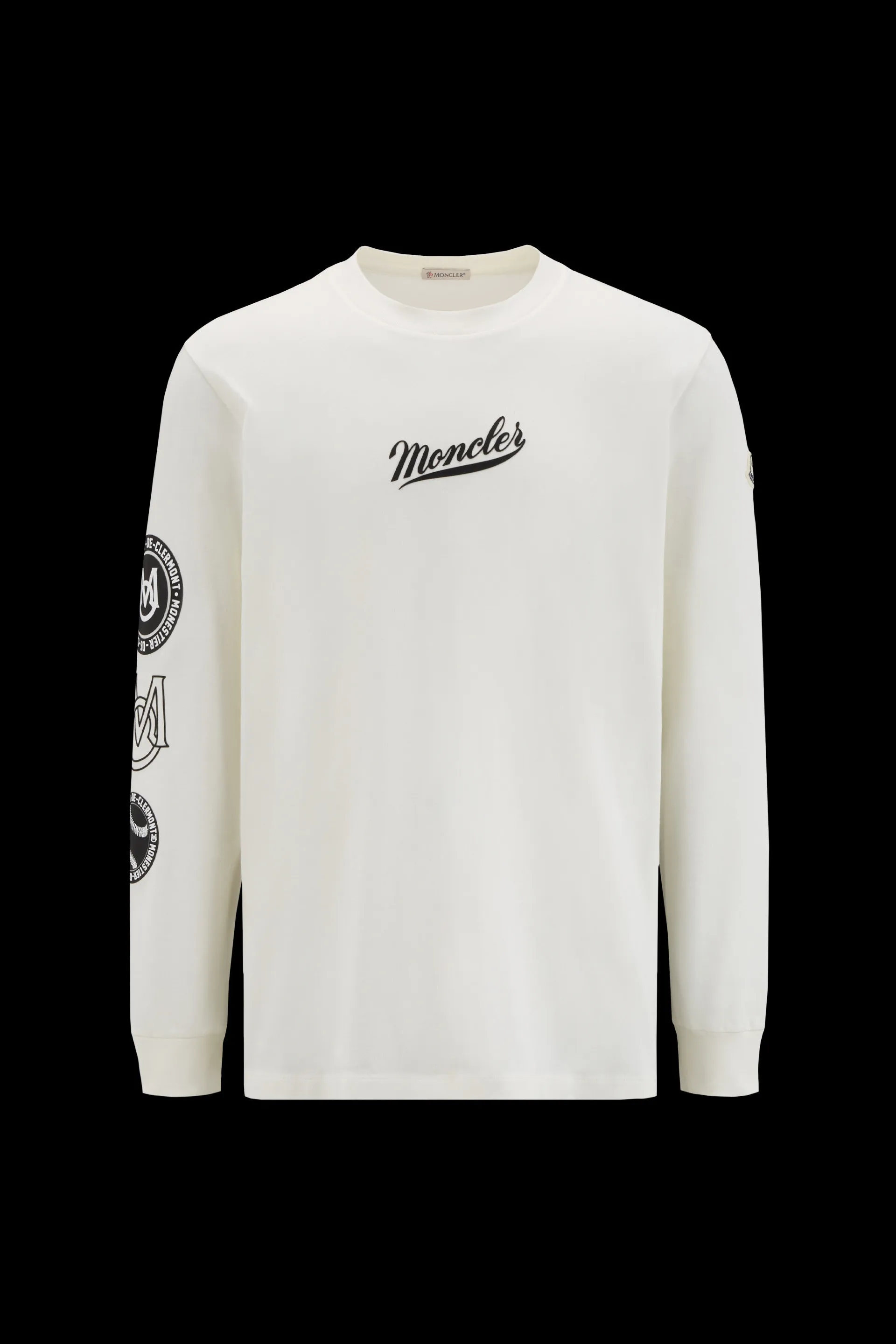 MONCLER  |Crew Neck Street Style Long Sleeves Cotton Logo