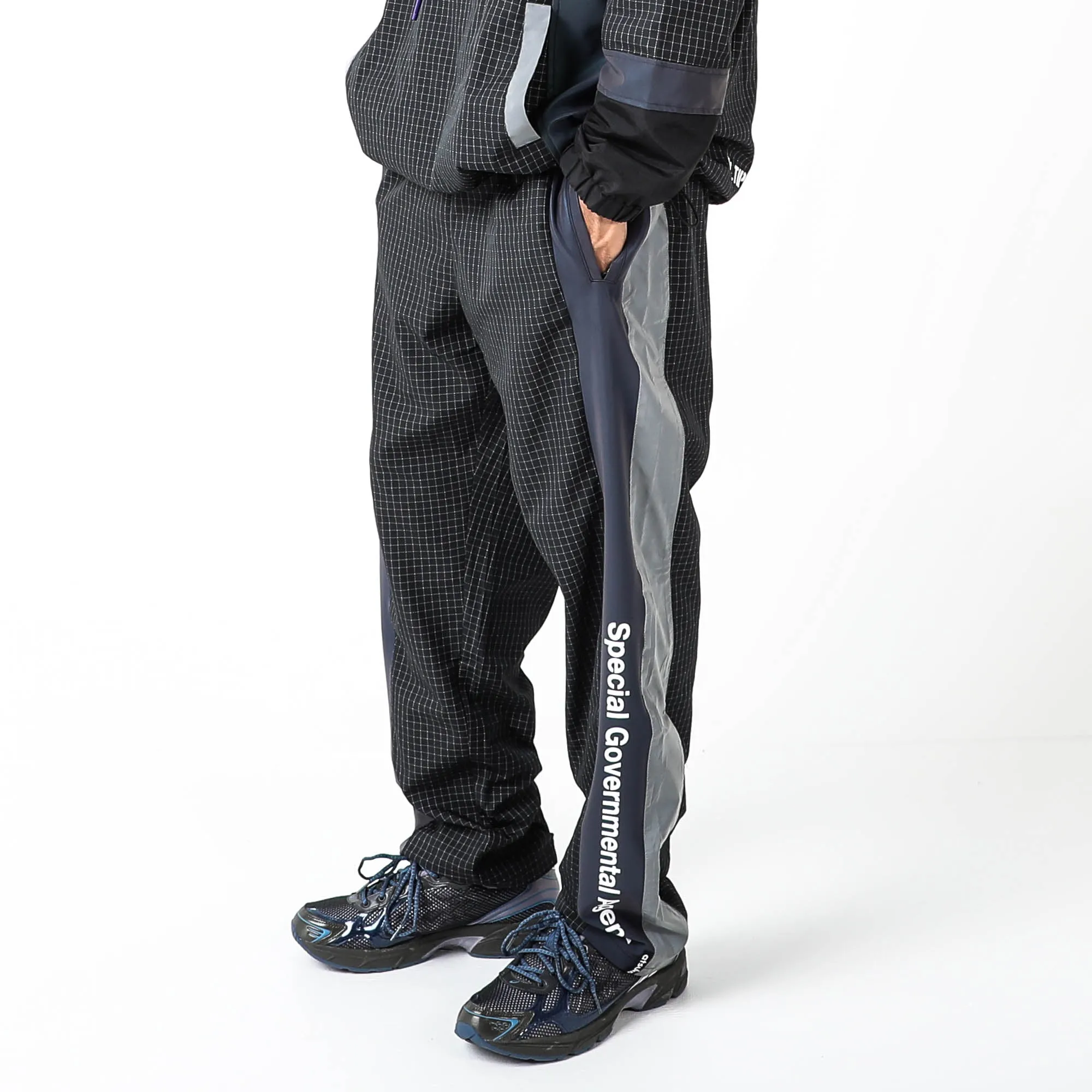 NERV Iridescent Reflective Black Joggers