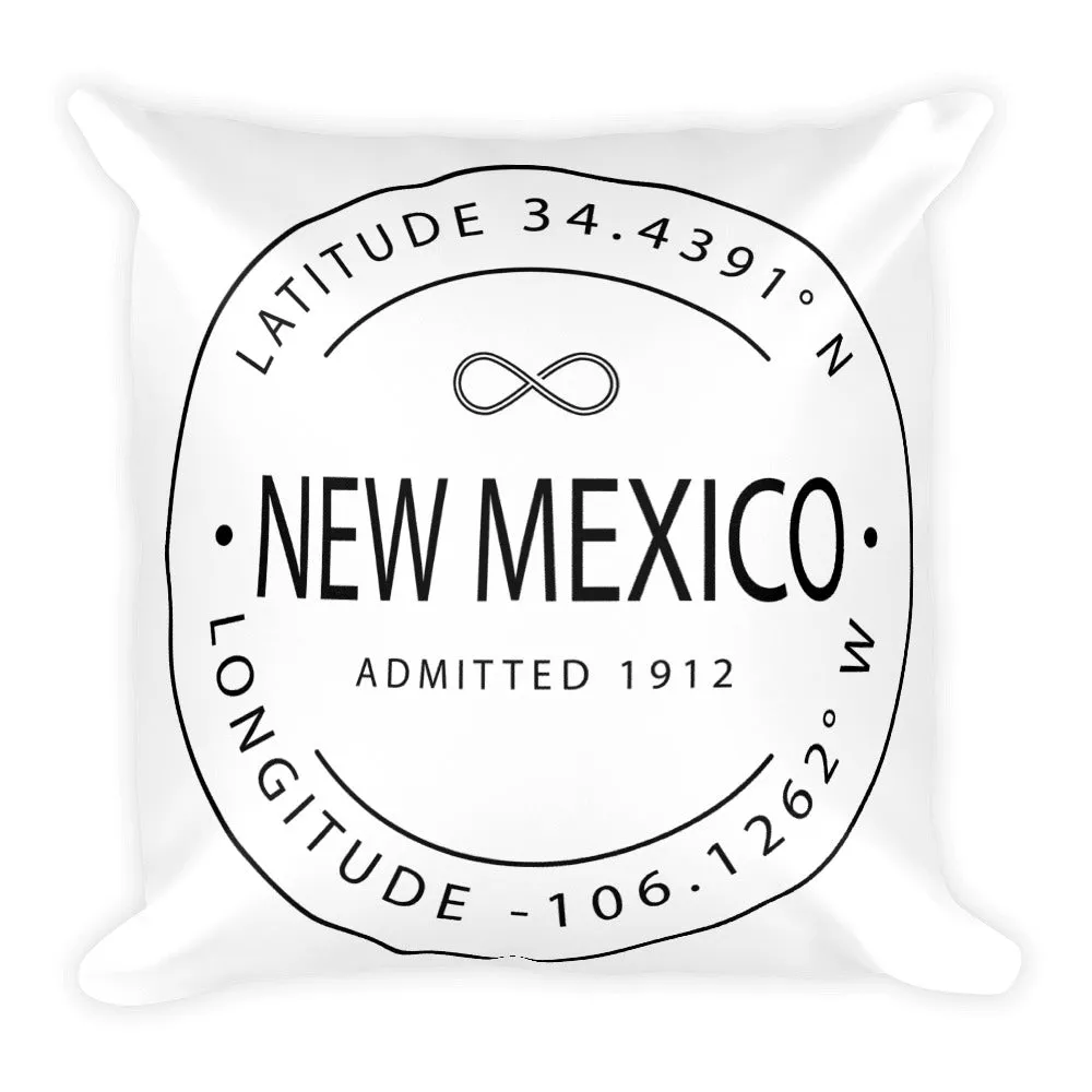 New Mexico - Throw Pillow - Latitude & Longitude