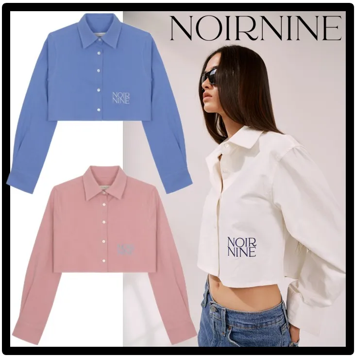 NOIRNINE  |Casual Style Street Style Logo Shirts & Blouses