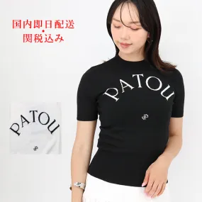 PATOU  |Crew Neck Casual Style Cotton Short Sleeves Office Style