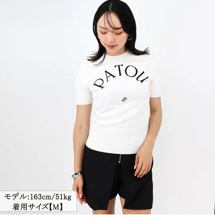 PATOU  |Crew Neck Casual Style Cotton Short Sleeves Office Style