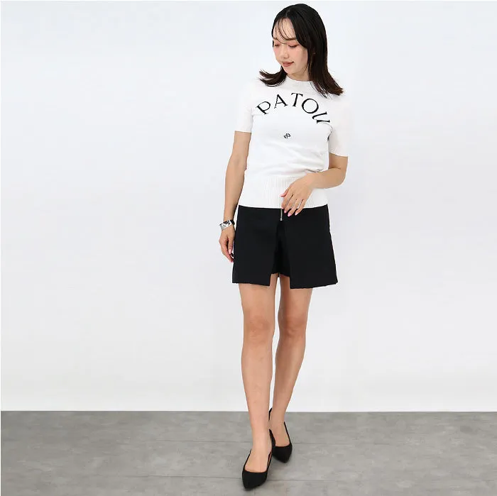 PATOU  |Crew Neck Casual Style Cotton Short Sleeves Office Style