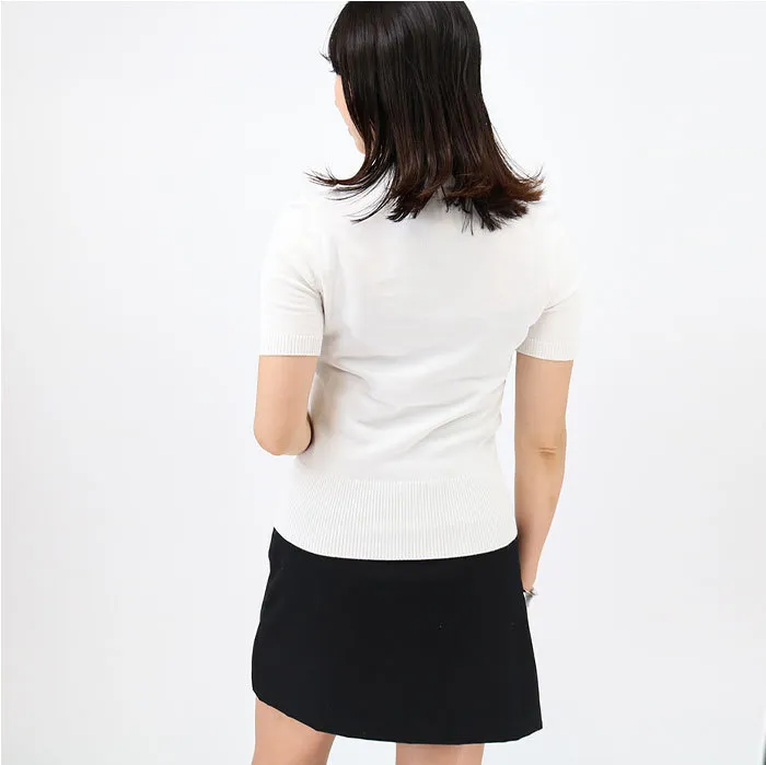 PATOU  |Crew Neck Casual Style Cotton Short Sleeves Office Style