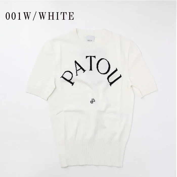 PATOU  |Crew Neck Casual Style Cotton Short Sleeves Office Style