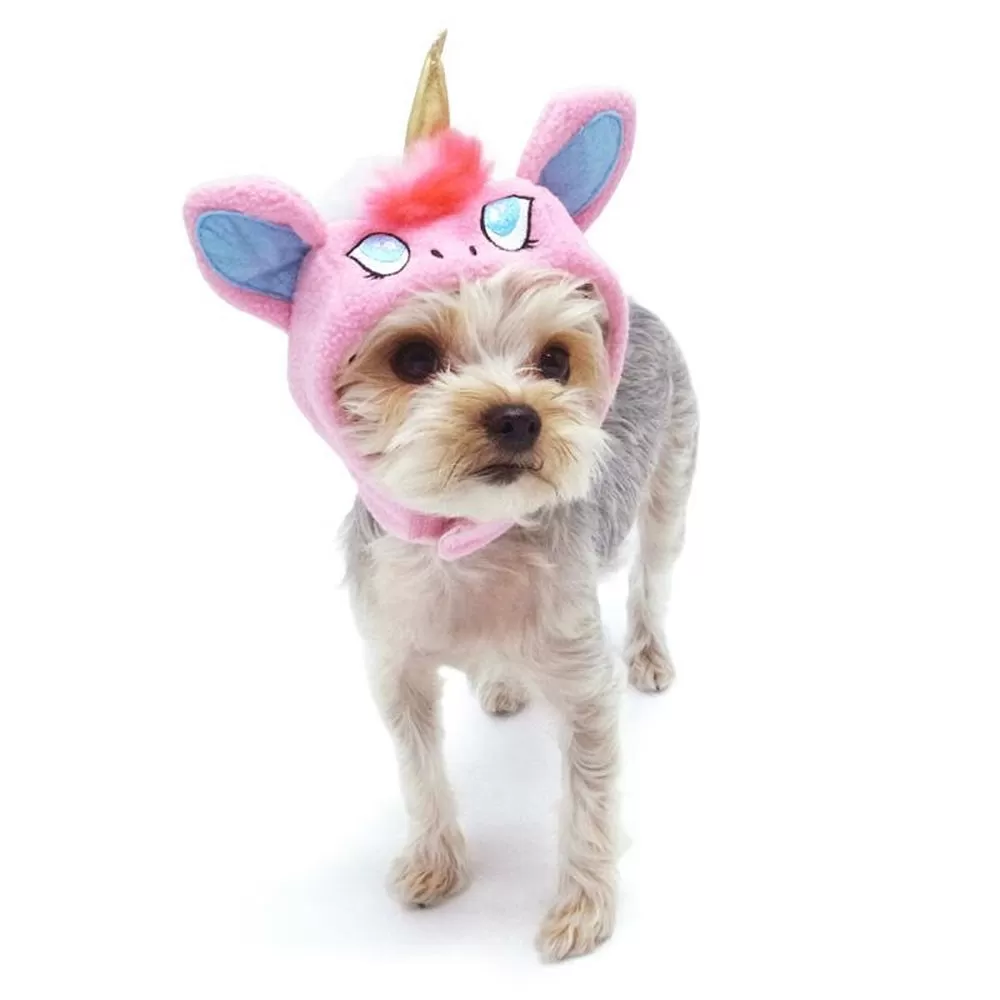 Pink Unicorn Dog Hat