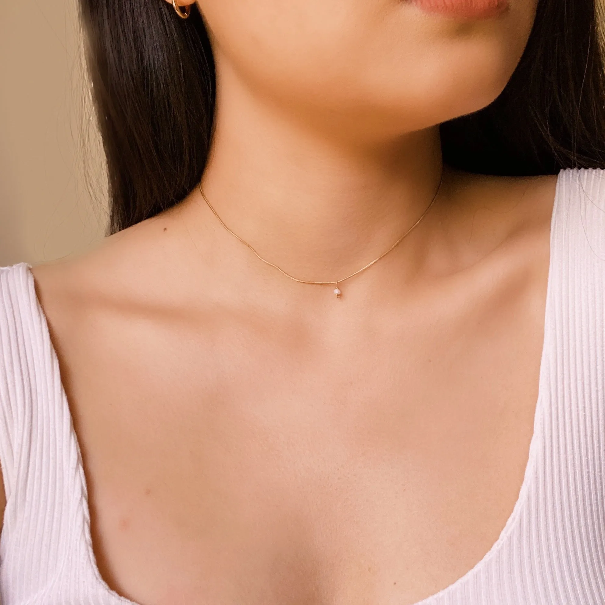 PRE-ORDER Single Tiny Pearl Gold Filled Choker