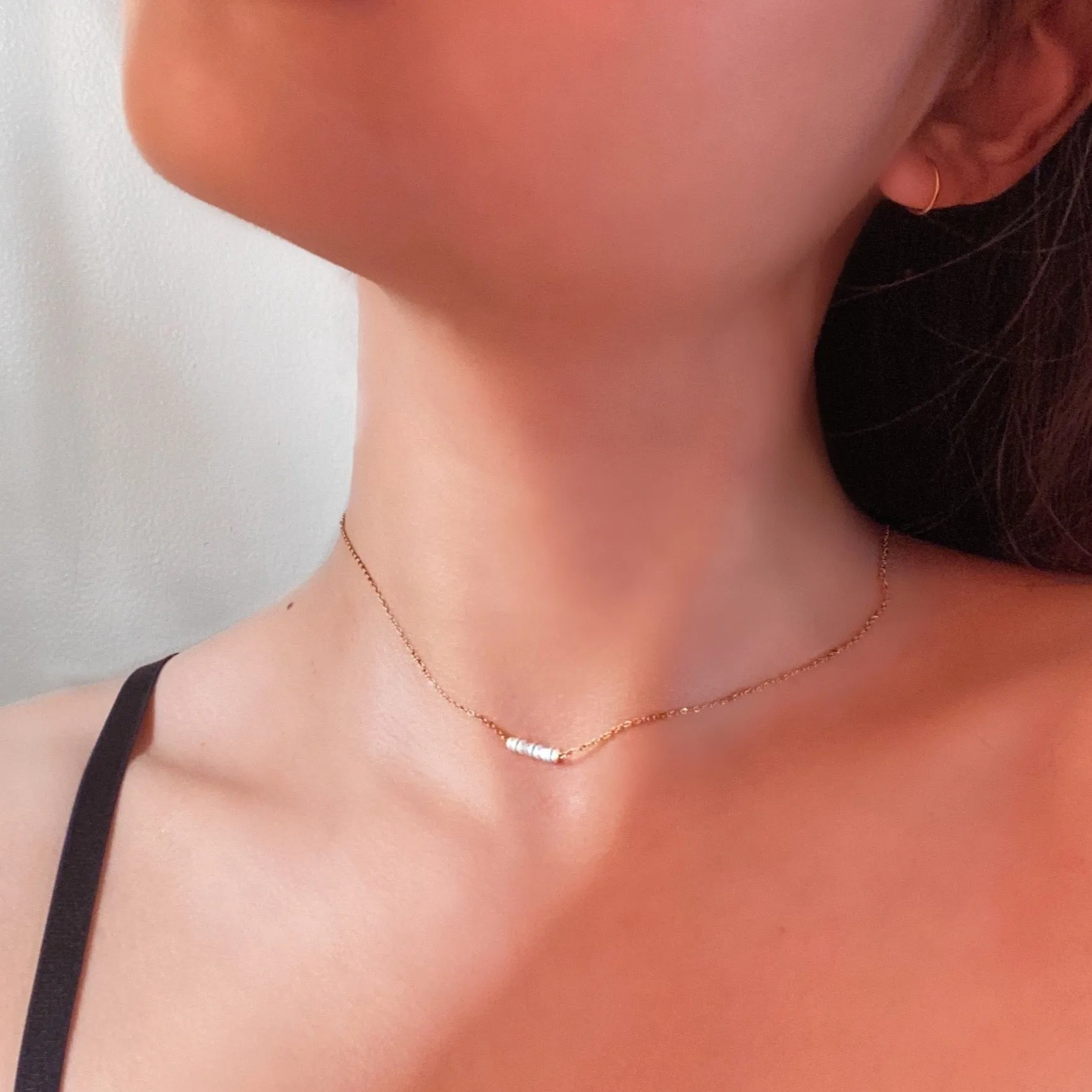 PRE-ORDER Tiny Fresh Water Pearl Gold Filled Choker